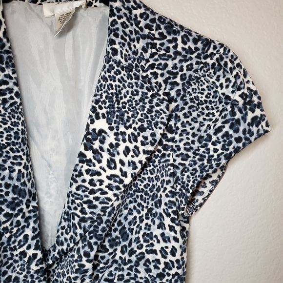 Blue animal print blazer - Picture 3 of 4